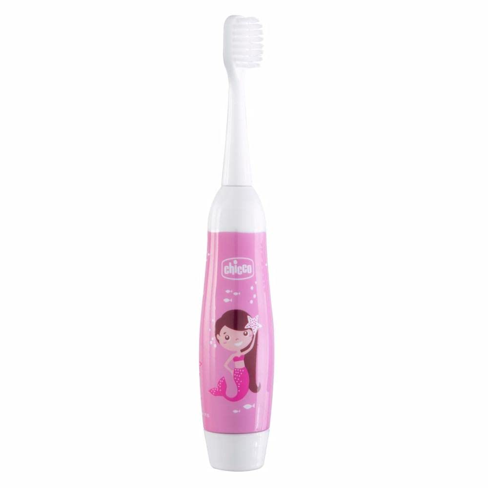 Chicco — Cepillo de dientes eléctrico infantil 3+, rosa