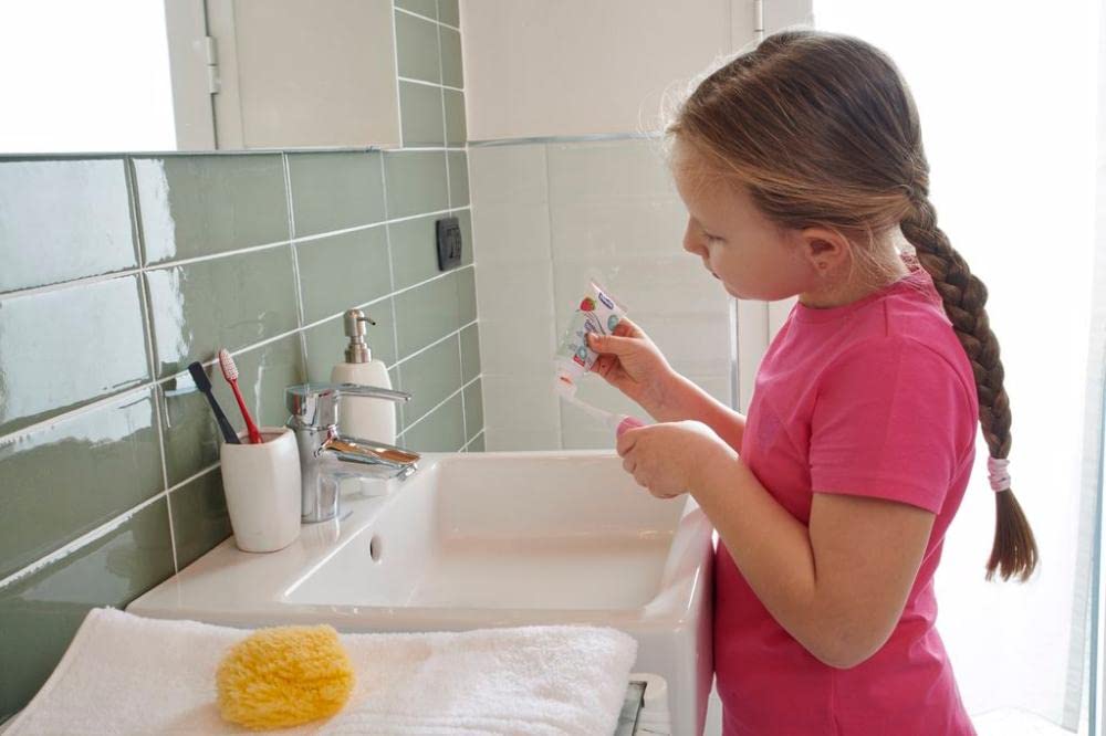 Chicco — Cepillo de dientes eléctrico infantil 3+, rosa