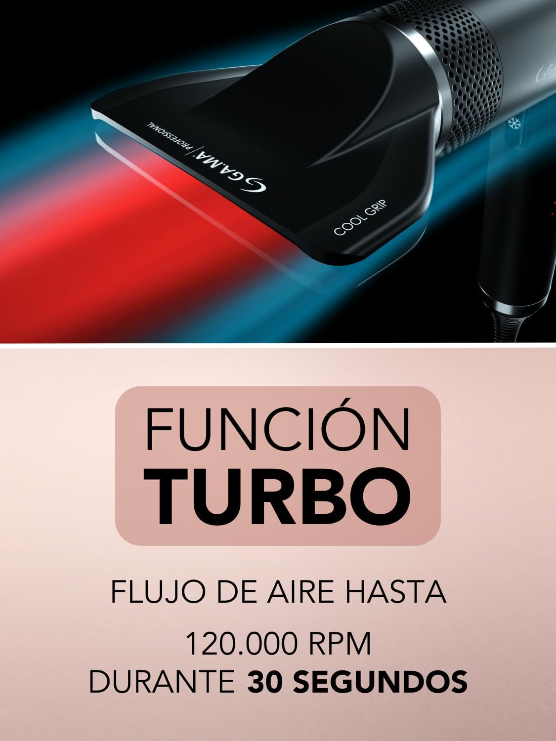 GA.MA Italy iQ3 Perfetto — Secador profesional Rose Gold