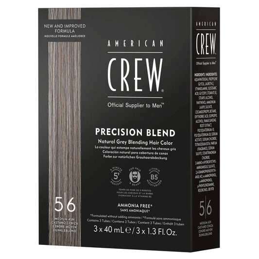 American Crew Classic Precision Blend Tinte Gel Crema (Castaño Ceniza) - 3 Unidades x 40 ml (ACW0052)