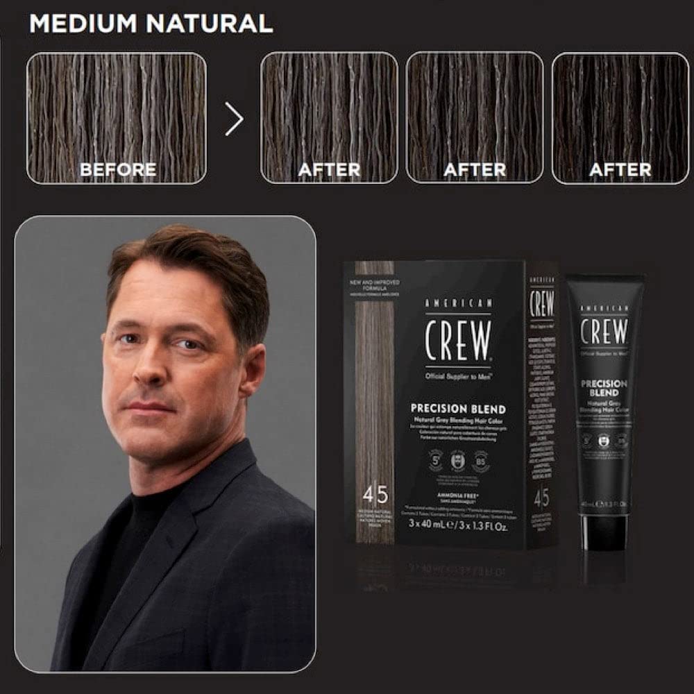American Crew Precision Blend — Tinte gel crema 3×40 ml