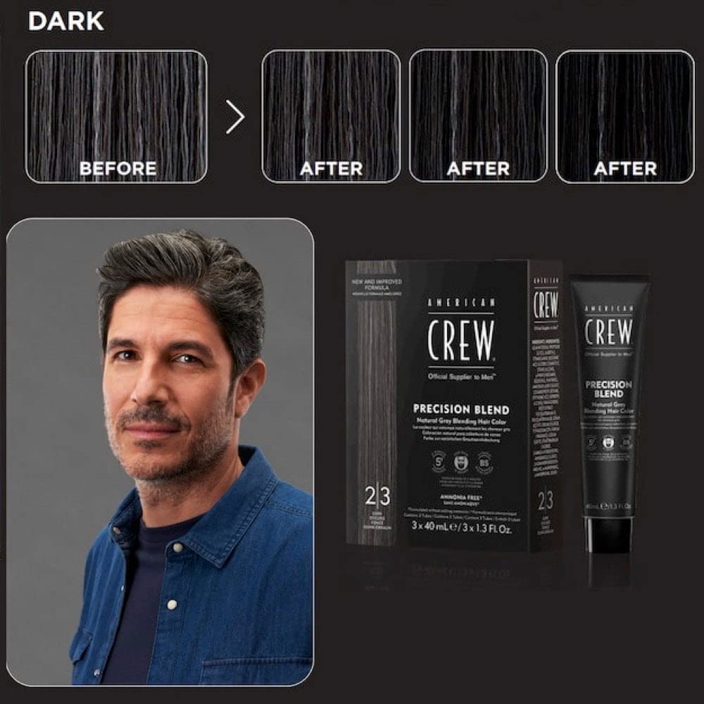 American Crew Precision Blend — Tinte gel crema 3×40 ml
