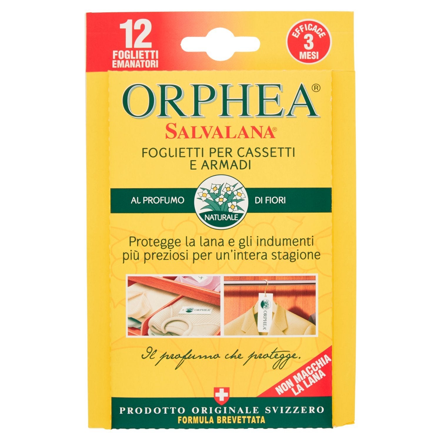 Orphea Salvalana — 12 láminas antipolillas para cajones