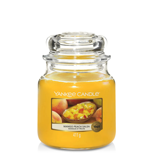 Yankee Candle vela en tarro mediano, Jugo de melocotón y mango