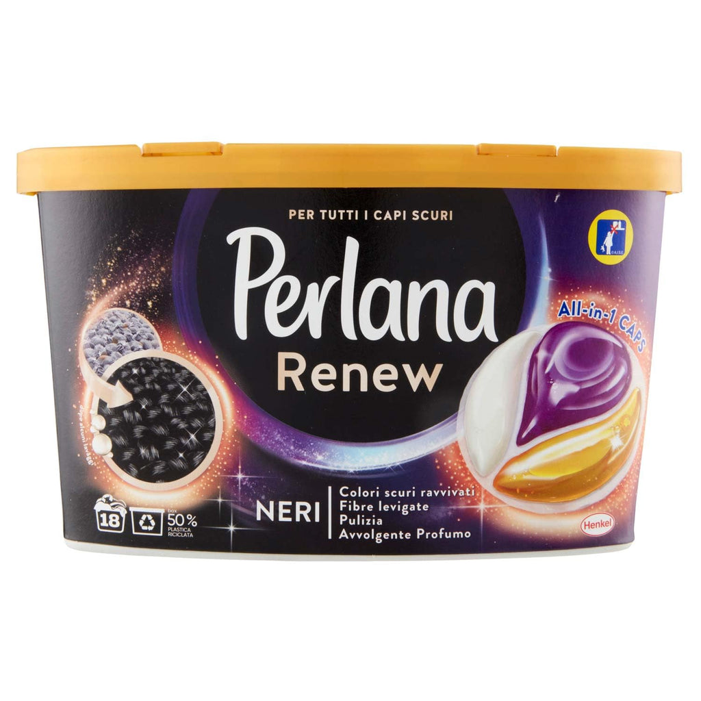 Perlana Caps — Detergente cápsulas para ropa negra