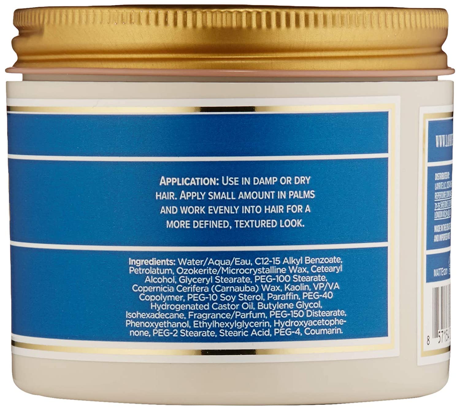 Layrite Natural Matte Cream — Crema fijación media 120 g