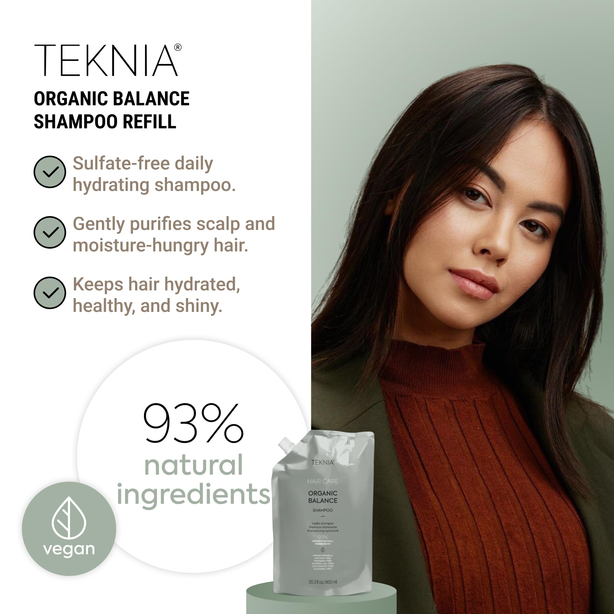 Lakmé Teknia Organic Balance — Champú recarga 600 ml