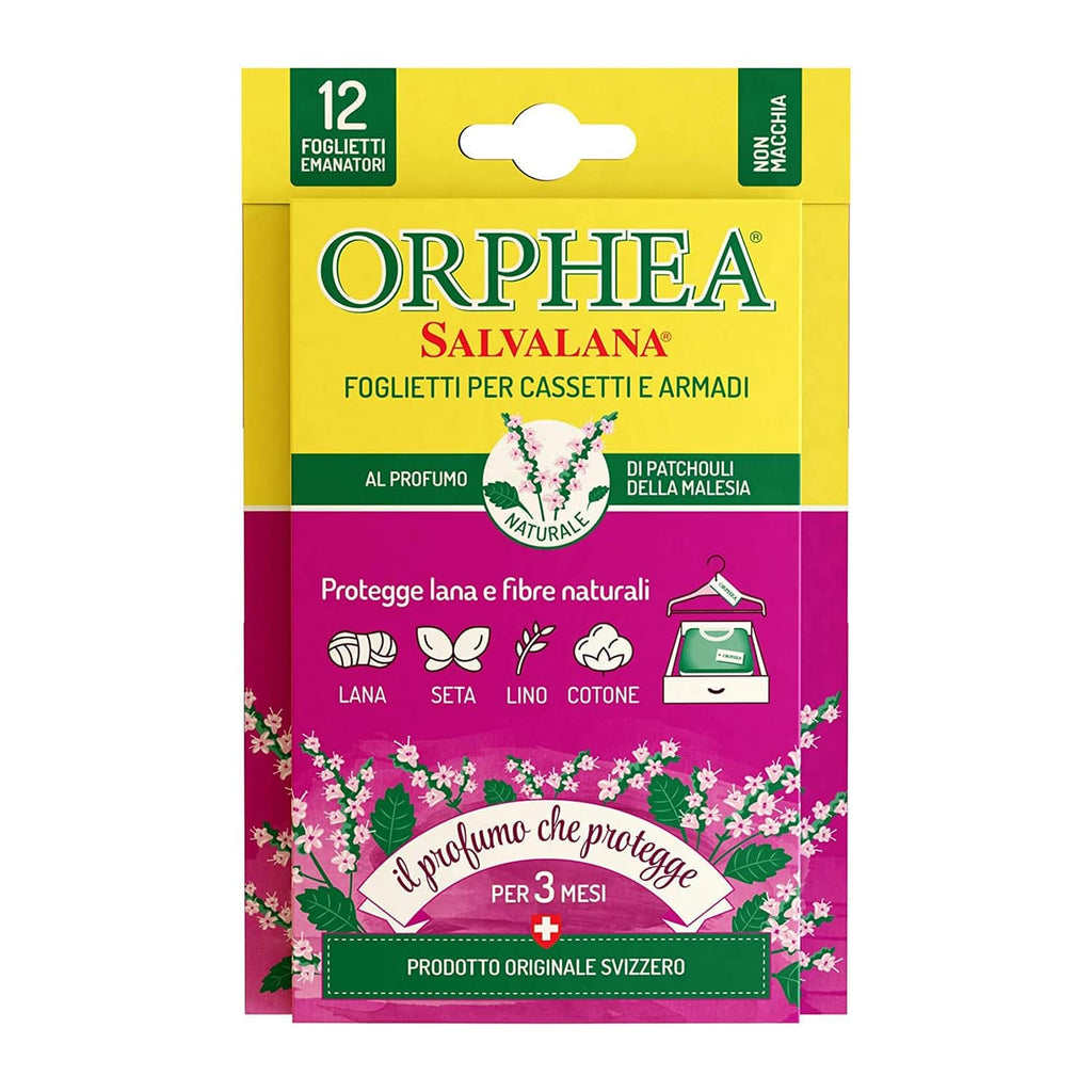 Orphea Salvalana Pachulí — 12 láminas antipolillas