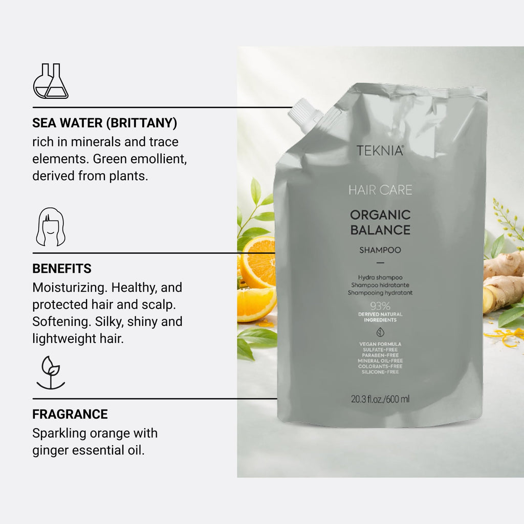 Lakmé Teknia Organic Balance — Champú recarga 600 ml