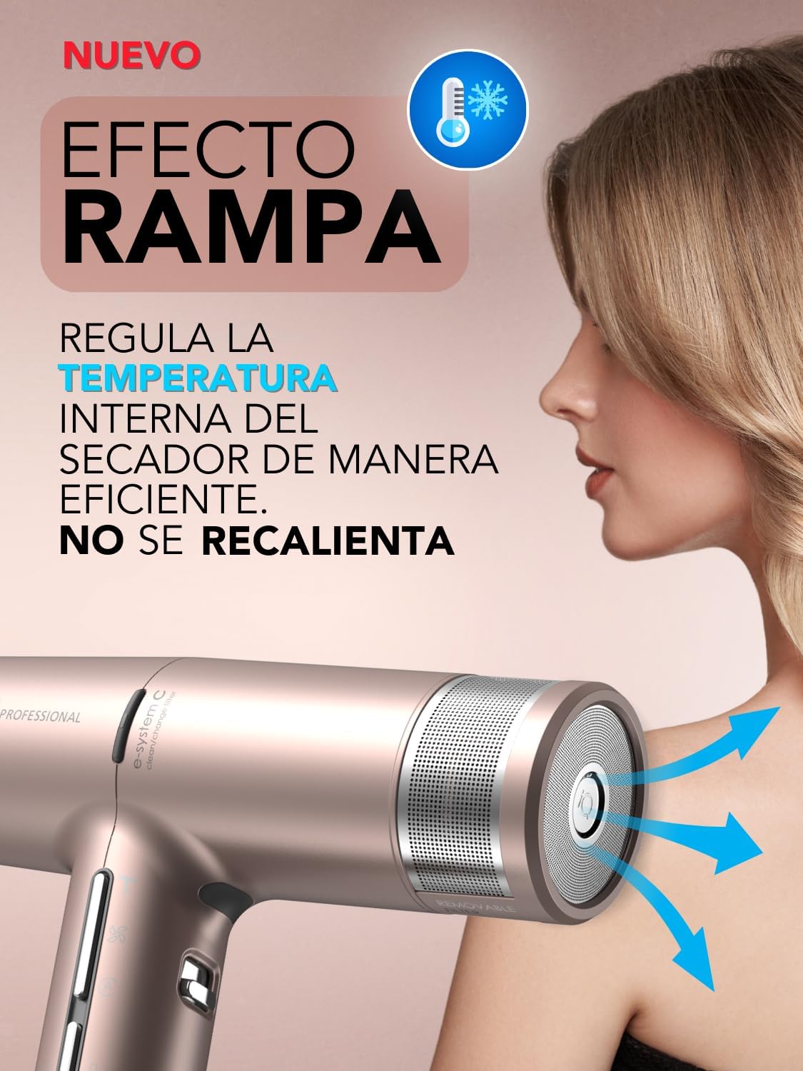 Secador de Pelo Profesional GA.MA Italy iQ3 Perfetto - Rose Gold