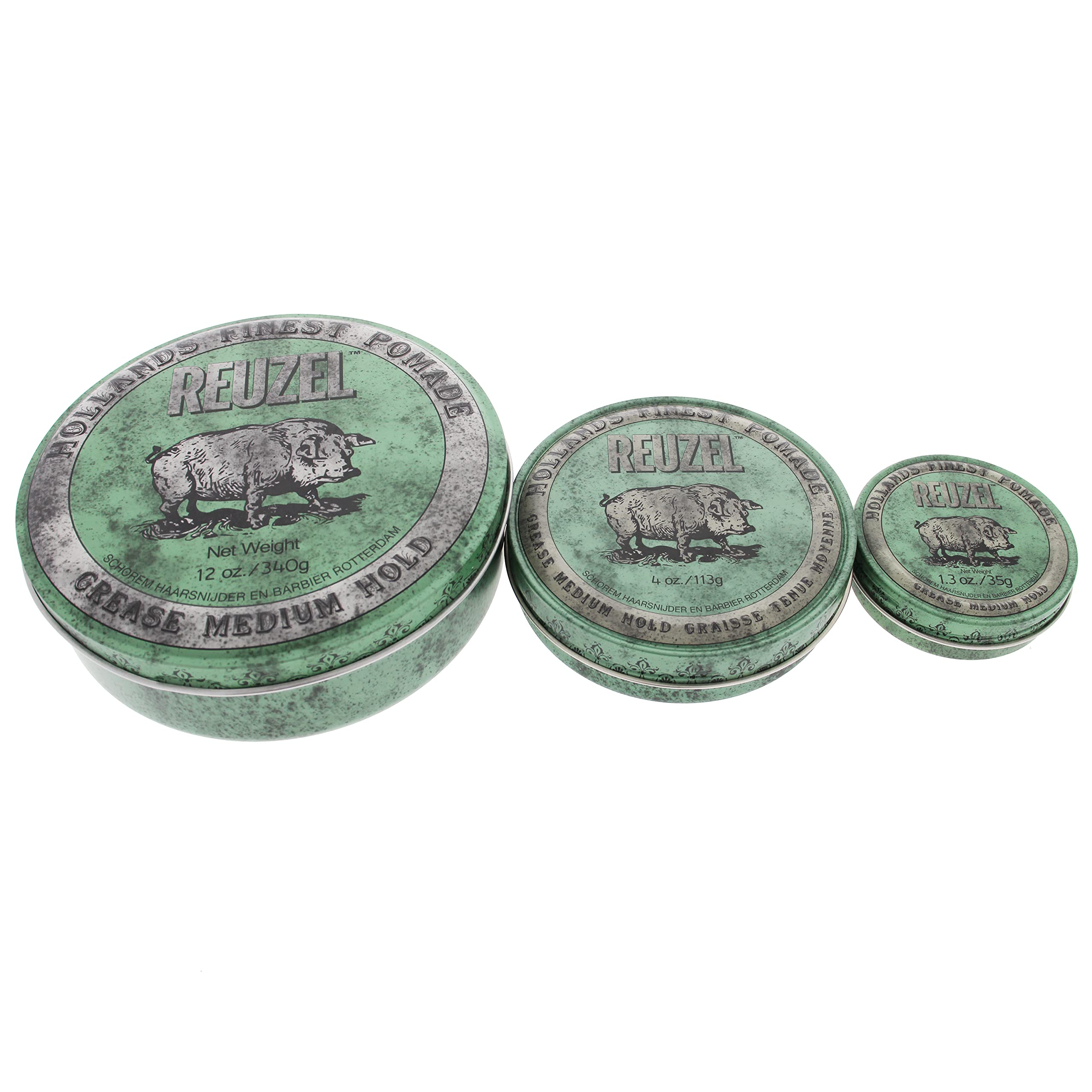 Reuzel Green — Pomada base grasa, fijación media 113 g