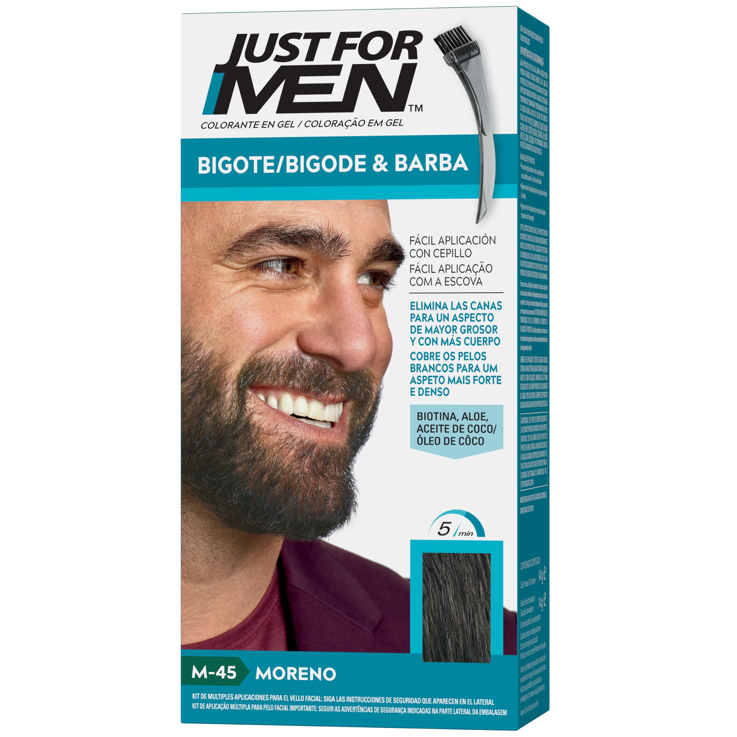 Just For Men Brush-In Color Gel — Tinte para barba y bigote