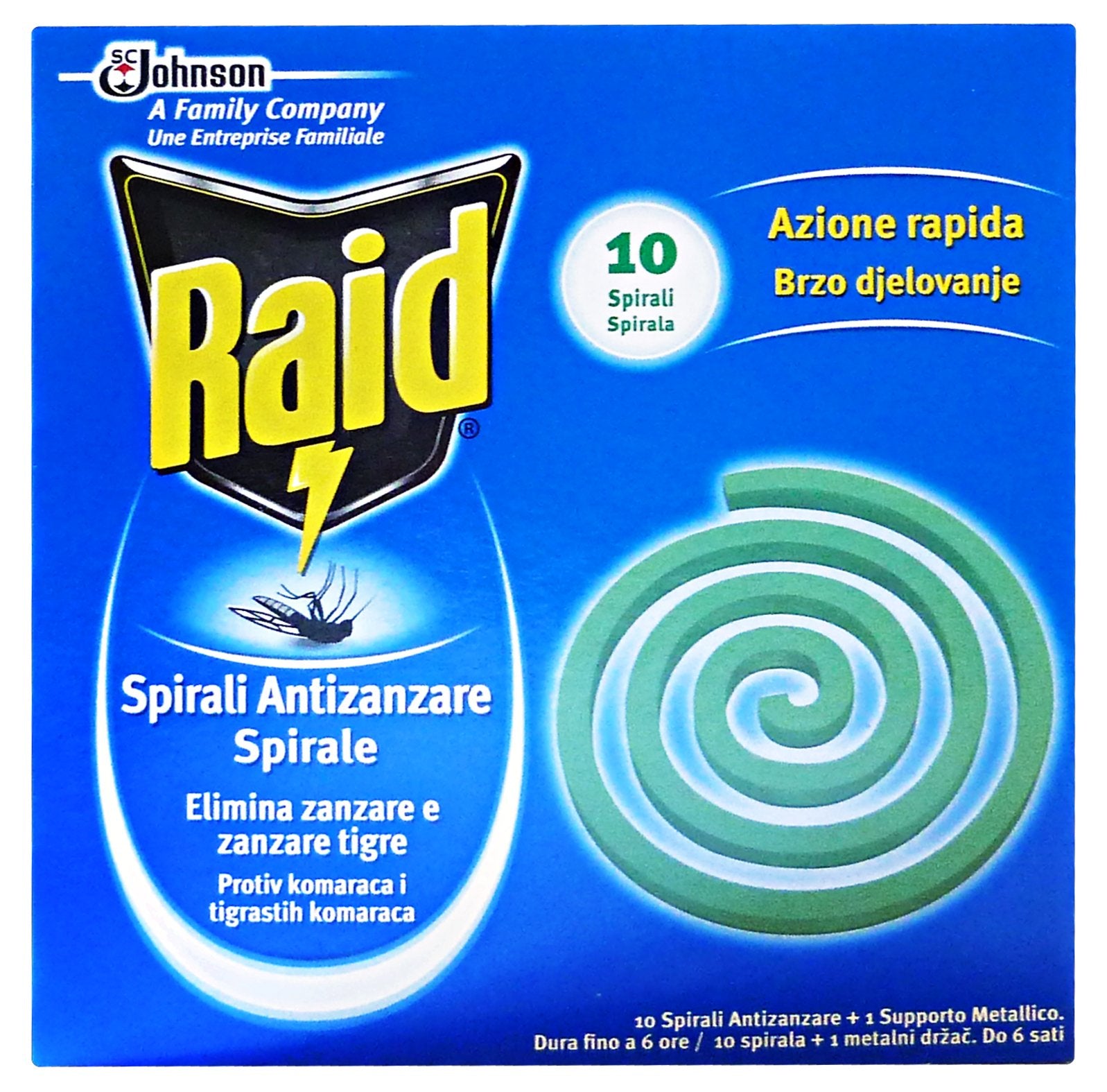 Raid — Espirales antimosquitos, 10 uds