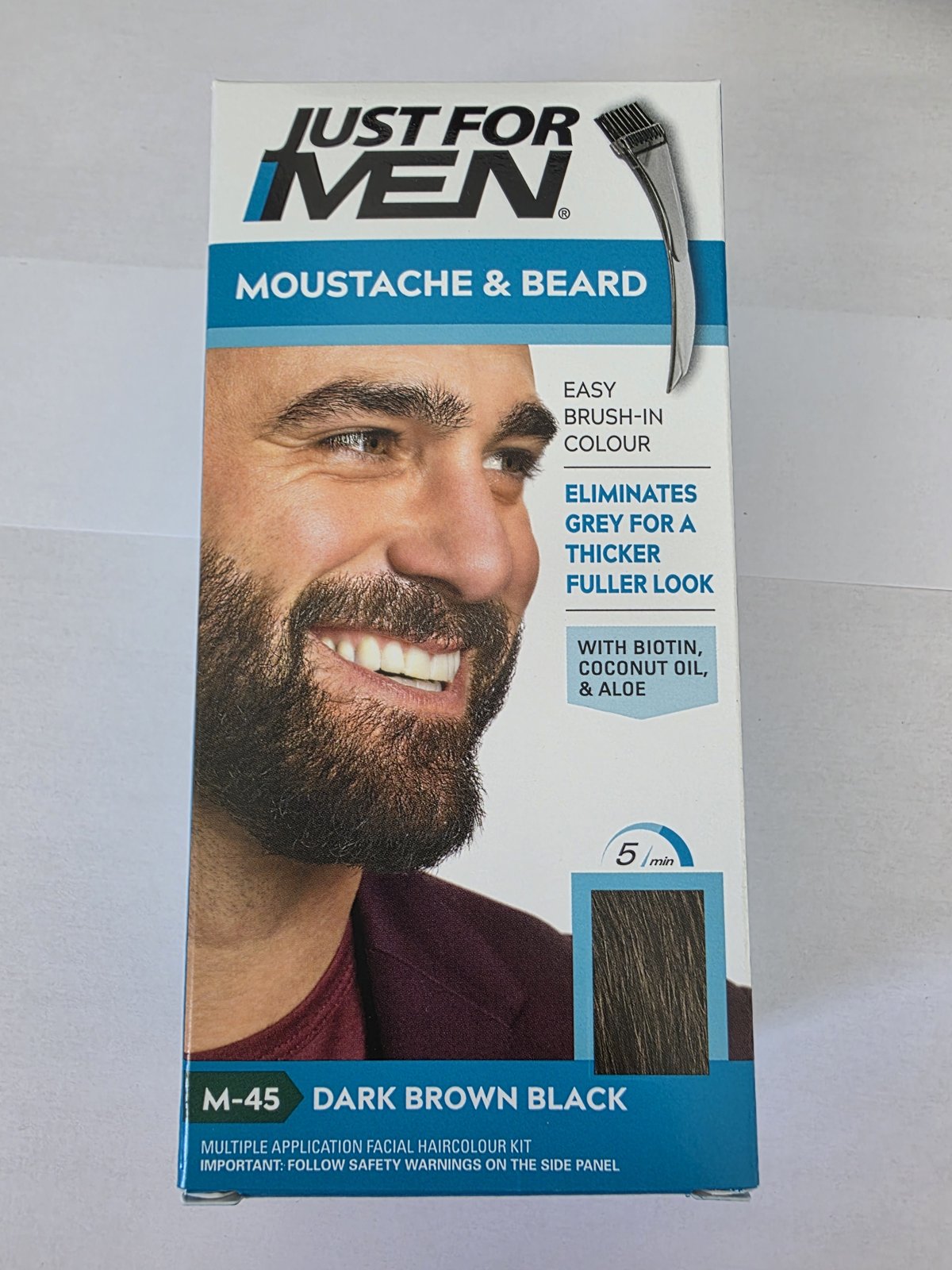 Just For Men Moustache & Beard M-45 castaño oscuro negro