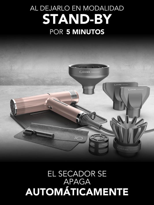 Secador de pelo profesional GA.MA iQ3 Perfetto Gold Rose ultraligero